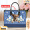Chihuahua Dog Leather Handbag for Women, Gift for Her With Custom Name, Shoulder Tote Bag 5.jpg