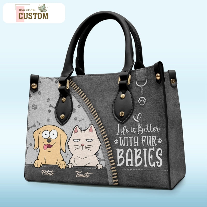 Follow Me Everywhere - Dog & Cat Personalized Custom Leather Handbag - Gift For Pet Owners, Pet Lovers.jpg