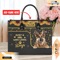 German Shepherd Dog Leather Handbag for Women, Gift for Her With Custom Name, Shoulder Tote Bag.jpg