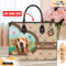 Golden Retriever Dog Leather Handbag for Women, Gift for Her With Custom Name, Shoulder Tote Bag 3.jpg