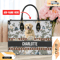 Golden Retriever Dog Leather Handbag for Women, Gift for Her With Custom Name, Shoulder Tote Bag 4.jpg