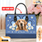 Golden Retriever Dog Leather Handbag for Women, Gift for Her With Custom Name, Shoulder Tote Bag 5.jpg