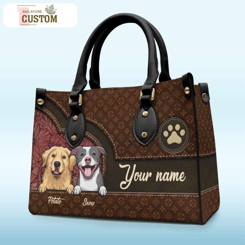 Life Is Better With Beloved Fur Baby - Dog & Cat Personalized Custom Leather Handbag - Gift For Pet Owners, Pet Lovers.jpg