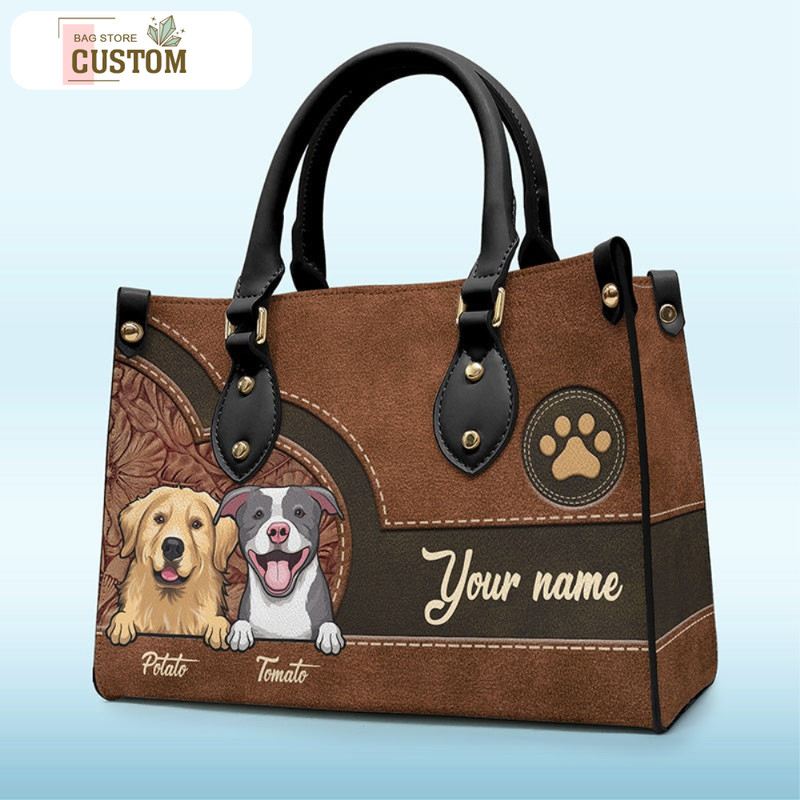 Life Is Better With Fur Baby - Dog & Cat Personalized Custom Leather Handbag - Gift For Pet Owners, Pet Lovers.jpg