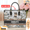 Miniature Schnauzer Dog Leather Handbag for Women, Gift for Her With Custom Name, Shoulder Tote Bag 4.jpg