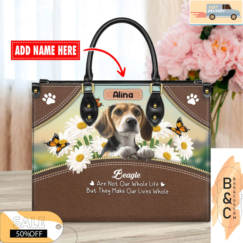 Personalized Beagle Dog Handbag, Gift For Her, Gift For Mom, Christmas Gifts.jpg