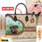 Rottweiler Dog Leather Handbag for Women, Gift for Her With Custom Name, Shoulder Tote Bag 3.jpg