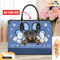 Rottweiler Dog Leather Handbag for Women, Gift for Her With Custom Name, Shoulder Tote Bag 5.jpg