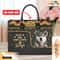 Siberian Husky Dog Leather Handbag for Women, Gift for Her With Custom Name, Shoulder Tote Bag.jpg