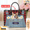 Welsh Corgi Dog Leather Handbag for Women, Gift for Her With Custom Name, Shoulder Tote Bag 1.jpg