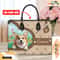 Welsh Corgi Dog Leather Handbag for Women, Gift for Her With Custom Name, Shoulder Tote Bag 3.jpg