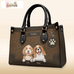 you re a pawfect fur mom dog cat personalized custom leather handbag custom bag, leather bag