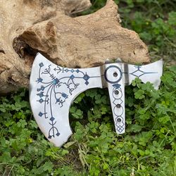 god of war carbon steel forged viking bearded axe head, gift axe head