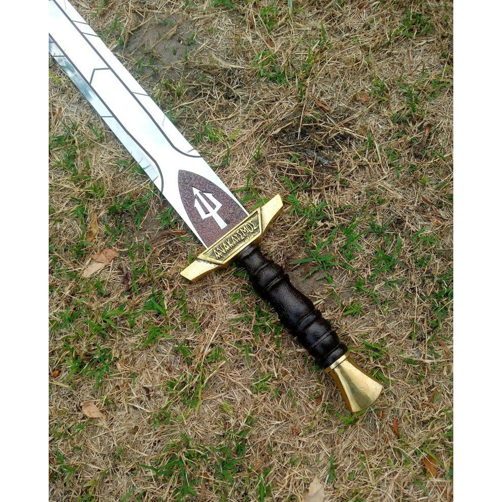 Handmade Percy Jackson Riptide Sword Viking Sword With Beautiful Etching And Metal Work Battle Ready Sword 0