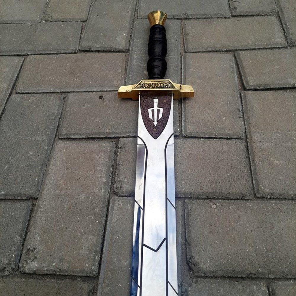 Handmade Percy Jackson Riptide Sword Viking Sword With Beautiful Etching And Metal Work Battle Ready Sword 3