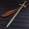 THE KNIGHTS TEMPLAR Crusader Sword Custom Handmade Damascus Steel 0