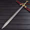 THE KNIGHTS TEMPLAR Crusader Sword Custom Handmade Damascus Steel 5