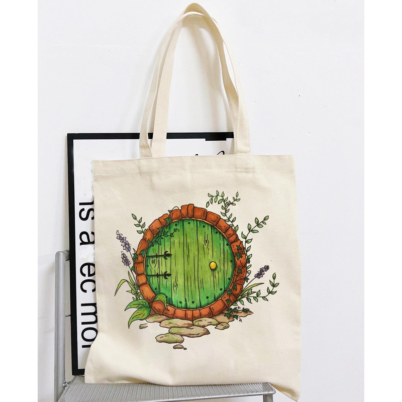 Hobbit House Door Tote Bag  LOTR Fan Tote Bag  Hobbit Bag  Hobbiton Bag  Frodo Tote Bag  Samwise Gamgee Tote Bag.jpg