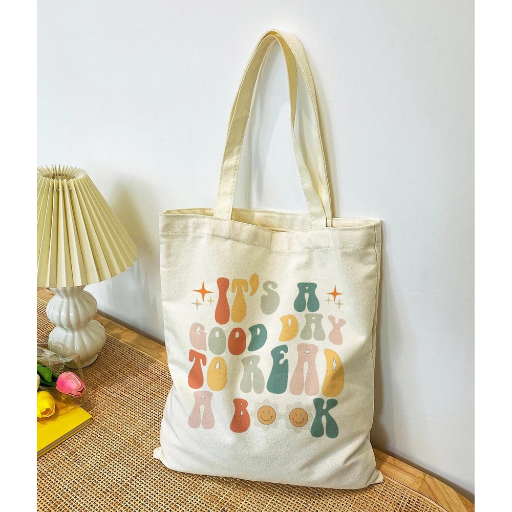 Its a good day to read a book, book lover tote bag, book addicted bag. book lover gift, bookworm gift.jpg