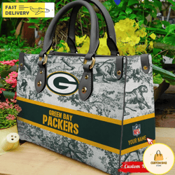 Nfl Green Bay Packers Women Leather Bag, Custom Bag