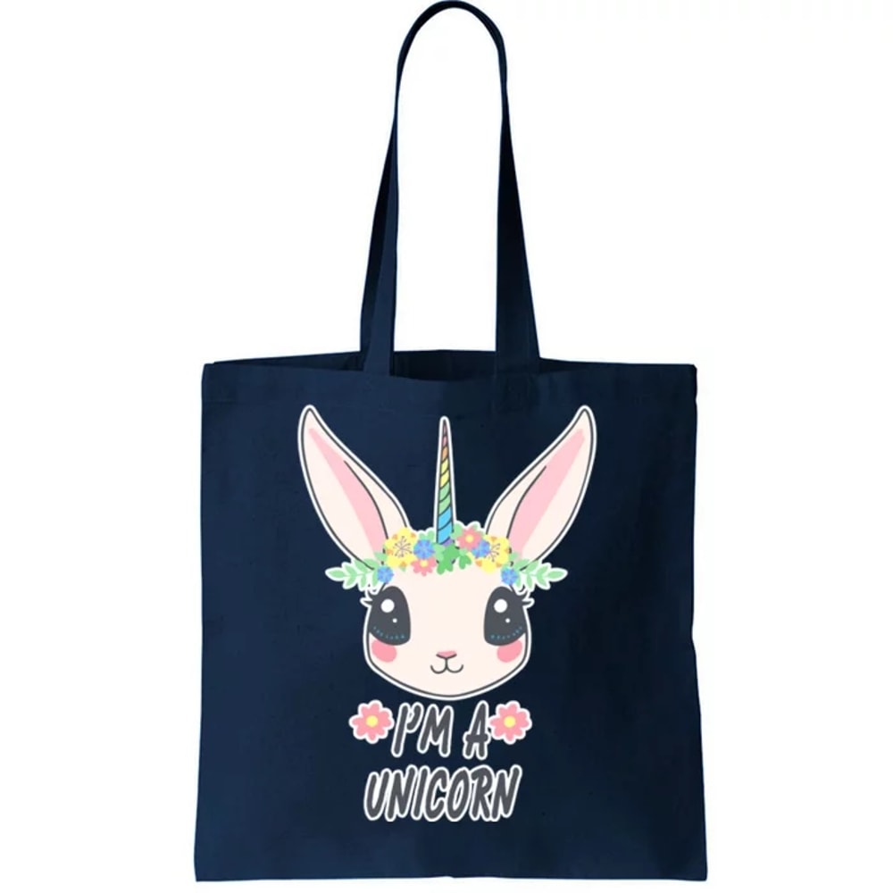 I'm A Unicorn Easter Bunny Funny Cute Tote Bag.jpg