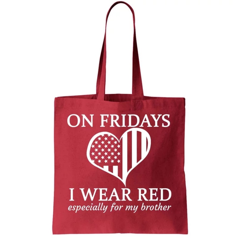In Fridays I Wear Red Personalize Custom Text Tote Bag.jpg