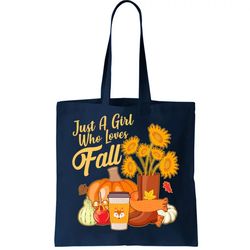 Just A Girl Who Loves Fall Autumn Lover Tote Bag