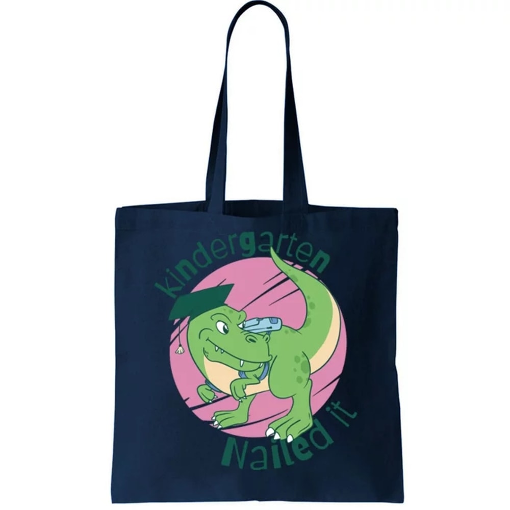 Kindergarten Nailed It Graduation Dinosaur Tote Bag.jpg