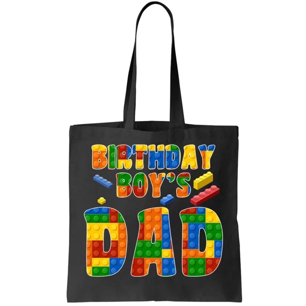 Birthday Boy's Dad Building Blocks Tote Bag.jpg