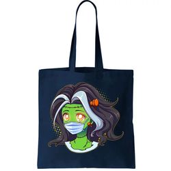 Cute Halloween Quarantined Frankenstein Monster Girl Tote Bag