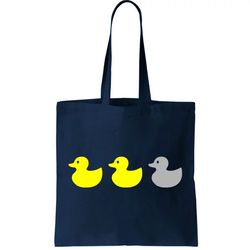 duck duck grey tote bag