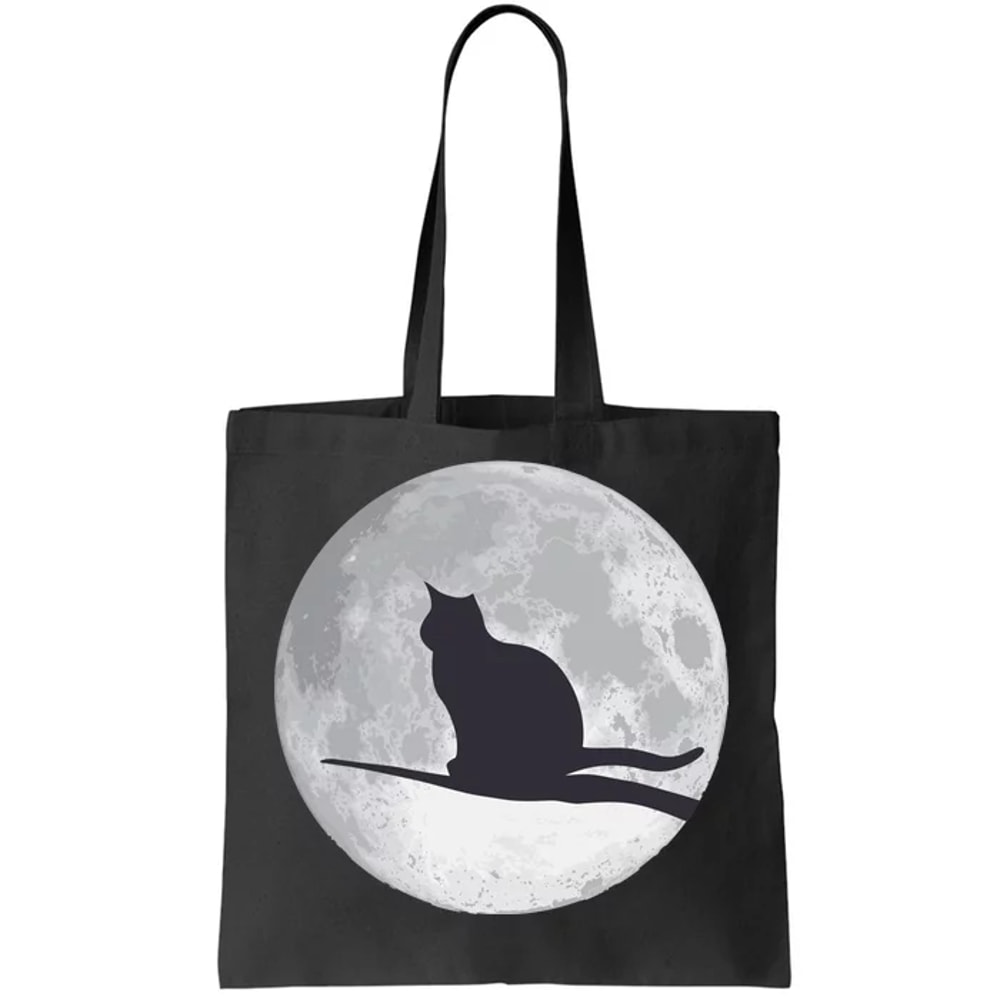 Full Moon Cat Silhouette Halloween Tote Bag.jpg
