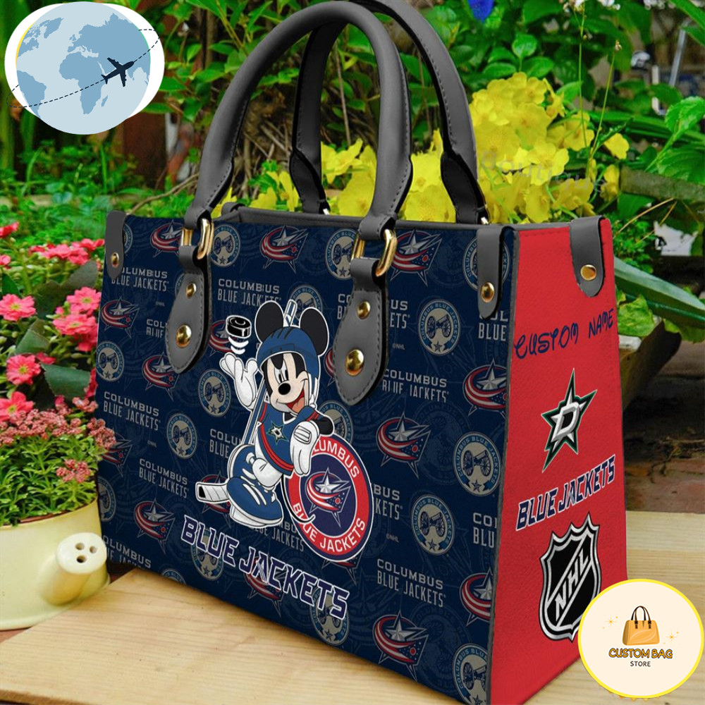 Columbus Blue Jackets NHL Mickey Women Leather Hand Bag.jpg