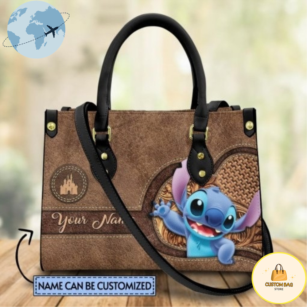Custom Name Stitch Theme Leather Bags, Lilo and Stitch, Stitch Lovers HandBag.jpg