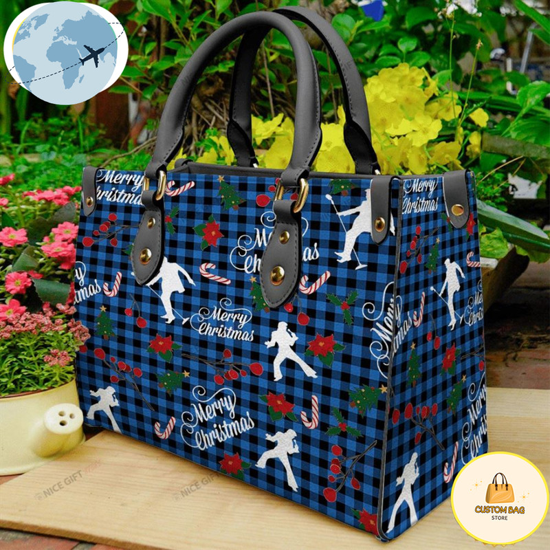 Elvis Presley Merry Christmas Women 3D Leather Handbag.jpg
