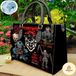horror halloween movie witch leather handbag, custom bag, sport bag