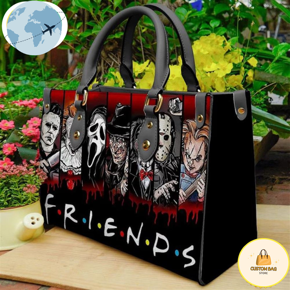 Horror Movie Friends Halloween Leather HandBag.jpg