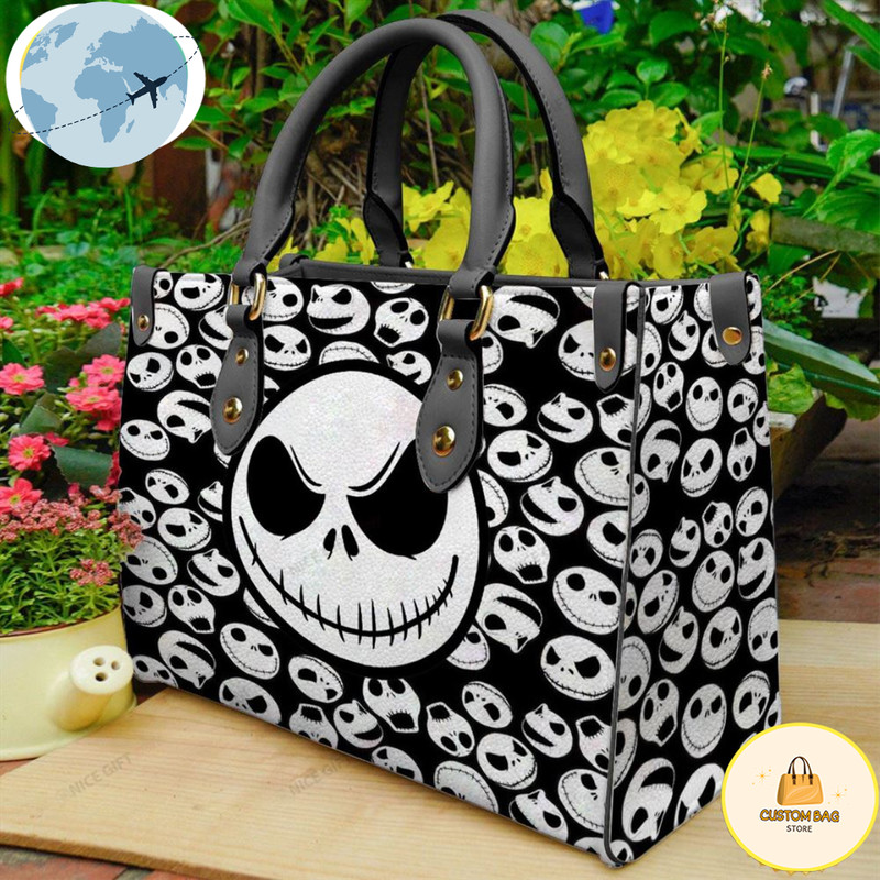 Jack Skellington Women Halloween Movie 3D Leather Bag.jpg
