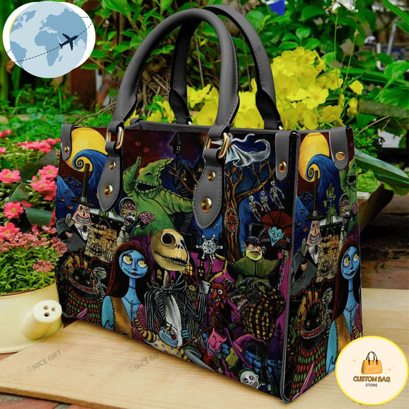 Jack Skellington Women 3D Halloween Movie Leather Bag.jpg