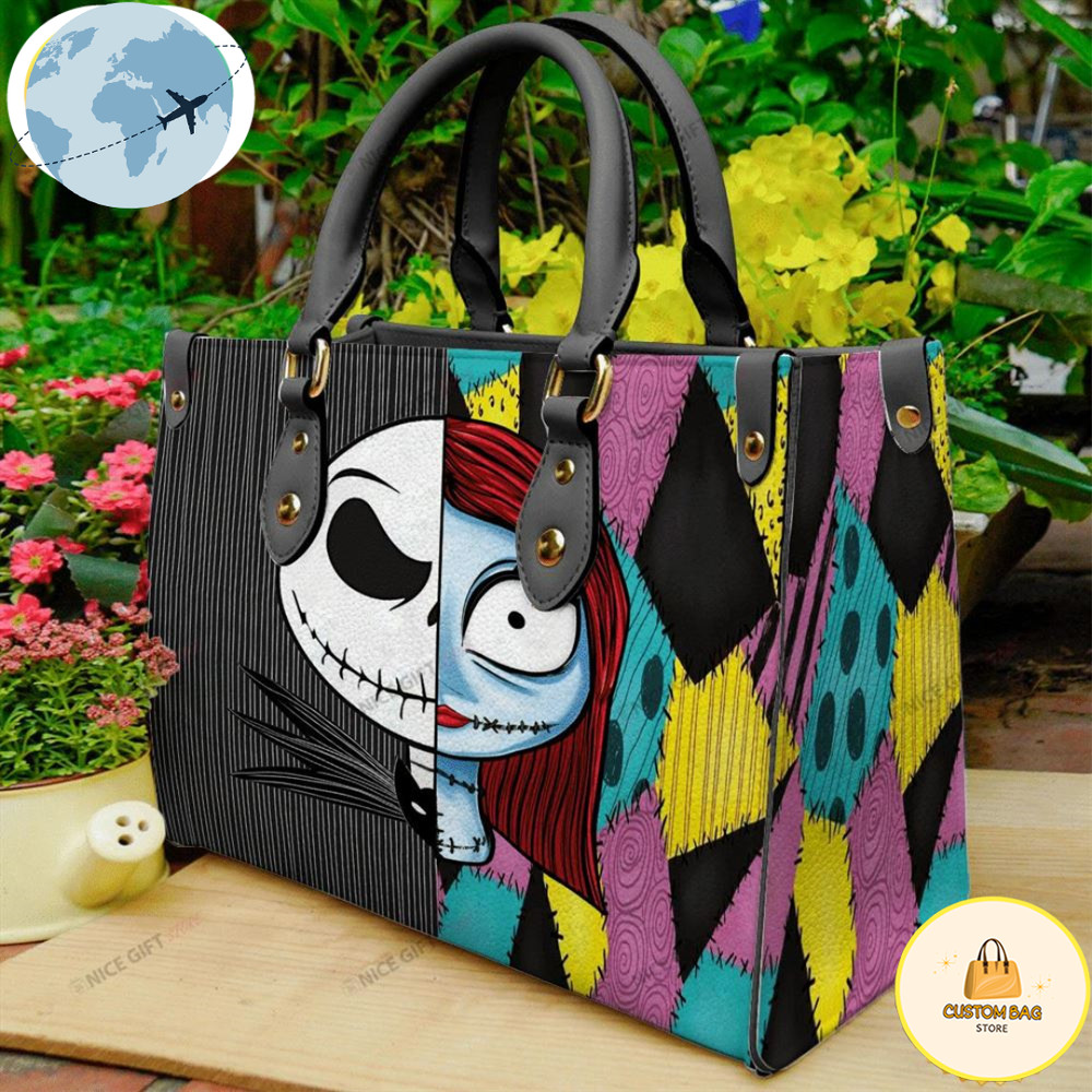 Jack Skellington Women I Could Be Your Worst Nightmare Leather Bag.jpg