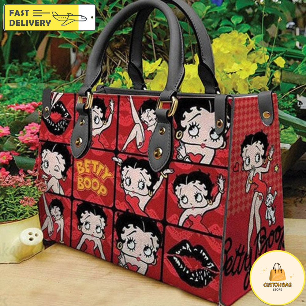 Betty Boop Handbag, Custom Betty Boop Leather Bag, Betty Boop Shoulder Bag 4.jpg