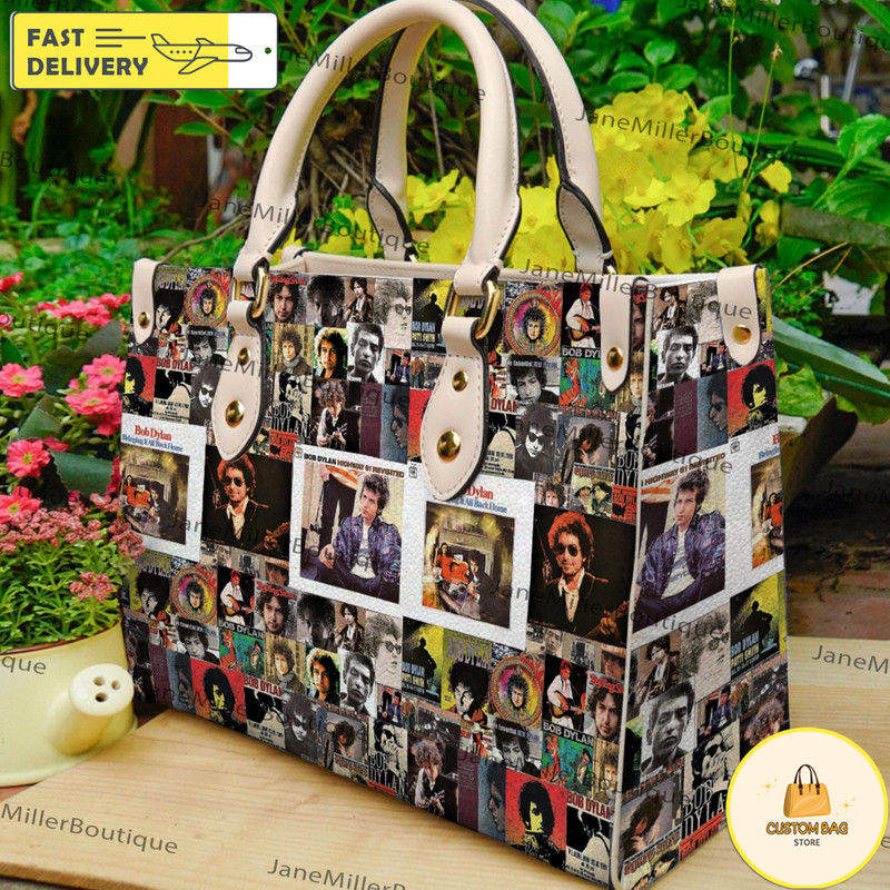 Bob Dyland Leather Bag, Music Handbag, Custom Leather Bag, Woman Handbag.jpg