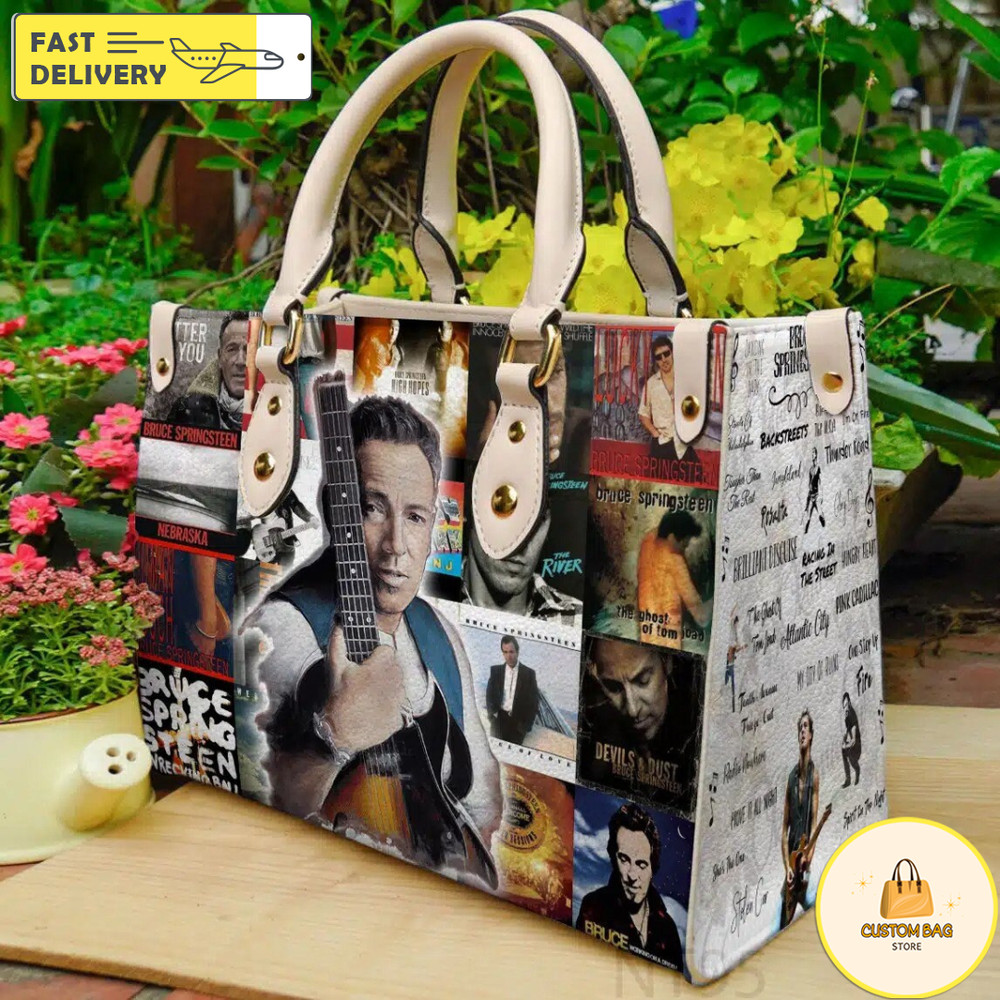 Bruce Springsteen Women Leather Hand Bag, Bruce Springsteen Women Bag,Bruce Springsteen Bags Gift For Her.jpg