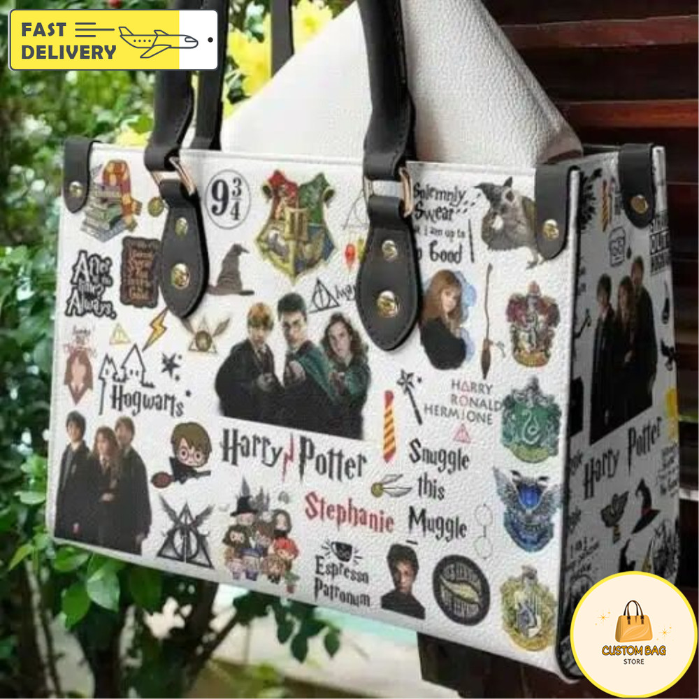 Cute Personalized Harry Art Poster Collection Leather Bag, Women Leather Hand Bag, Women Leather Bag.jpg