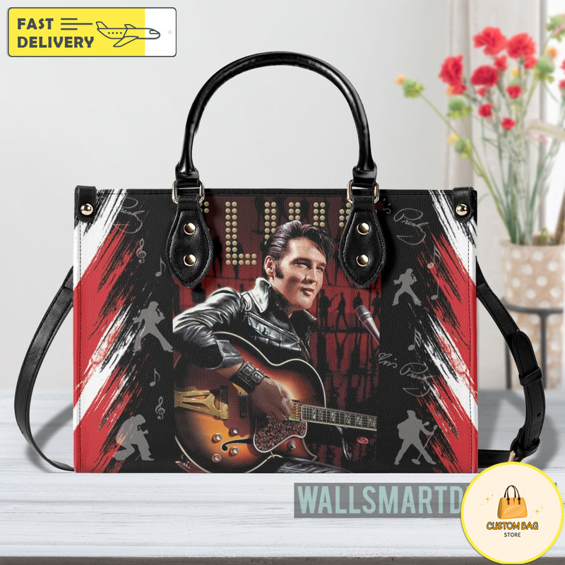 Elvis Presley Leather handBag, Leather Bag,Travel handbag 12.jpg