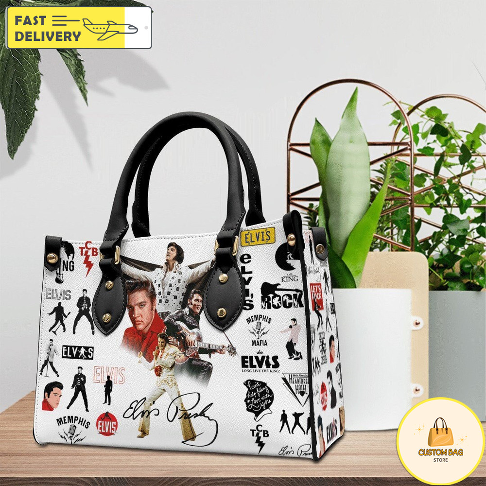 Elvis Presley Leather handBag, Leather Bag,Travel handbag 19.jpg