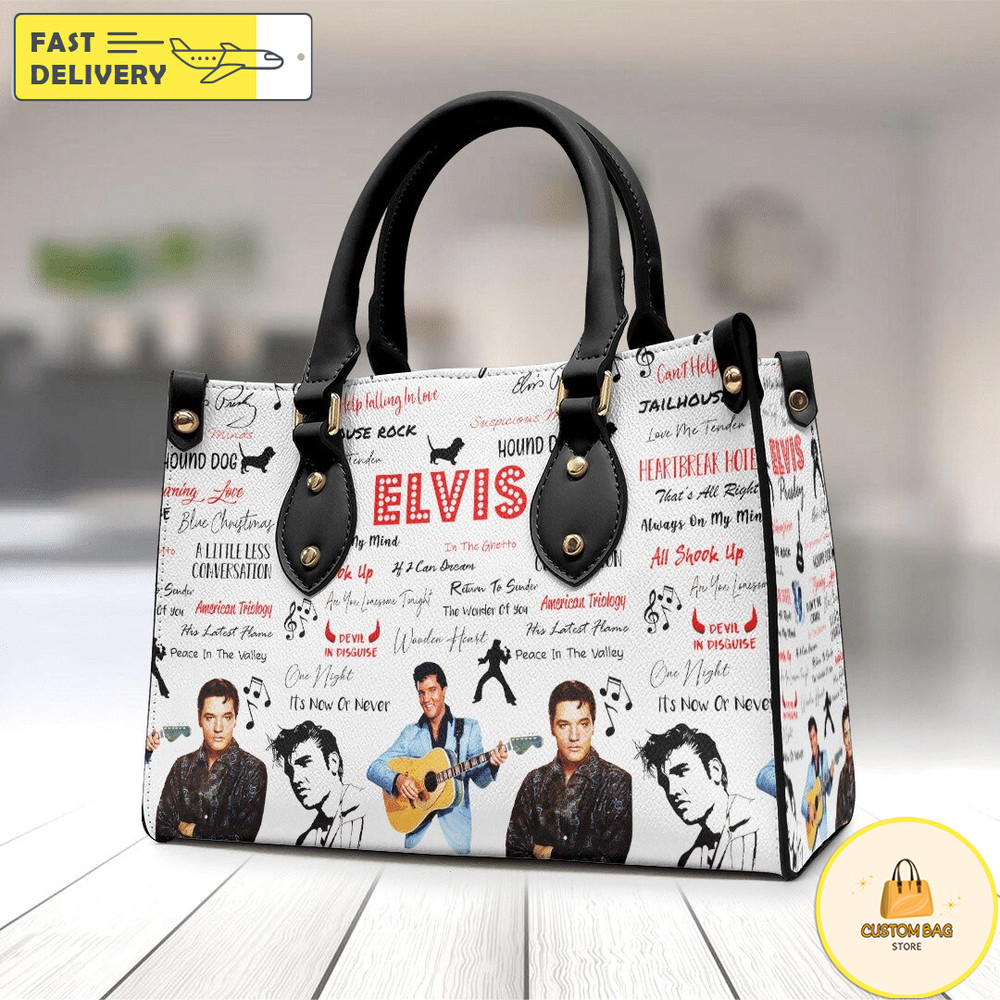 Elvis Presley Leather handBag, Leather Bag,Travel handbag 20.jpg