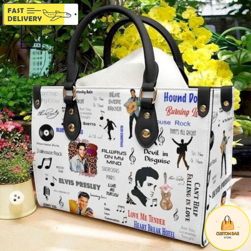 Elvis Presley Leather handBag, Leather Bag,Travel handbag 25.jpg
