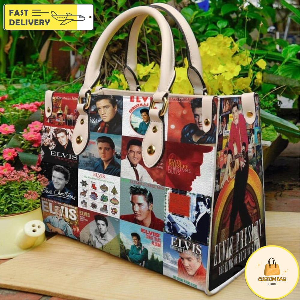 Elvis Presley Leather handBag, Leather Bag,Travel handbag 27.jpg