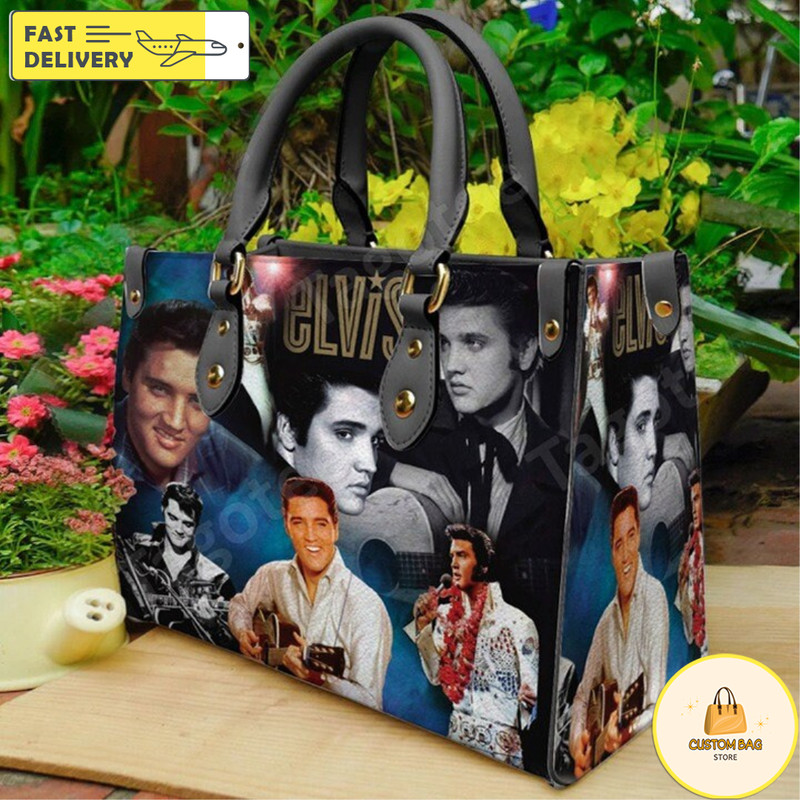 Elvis Presley Leather handBag, Leather Bag,Travel handbag 29.jpg